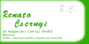 renato csernyi business card